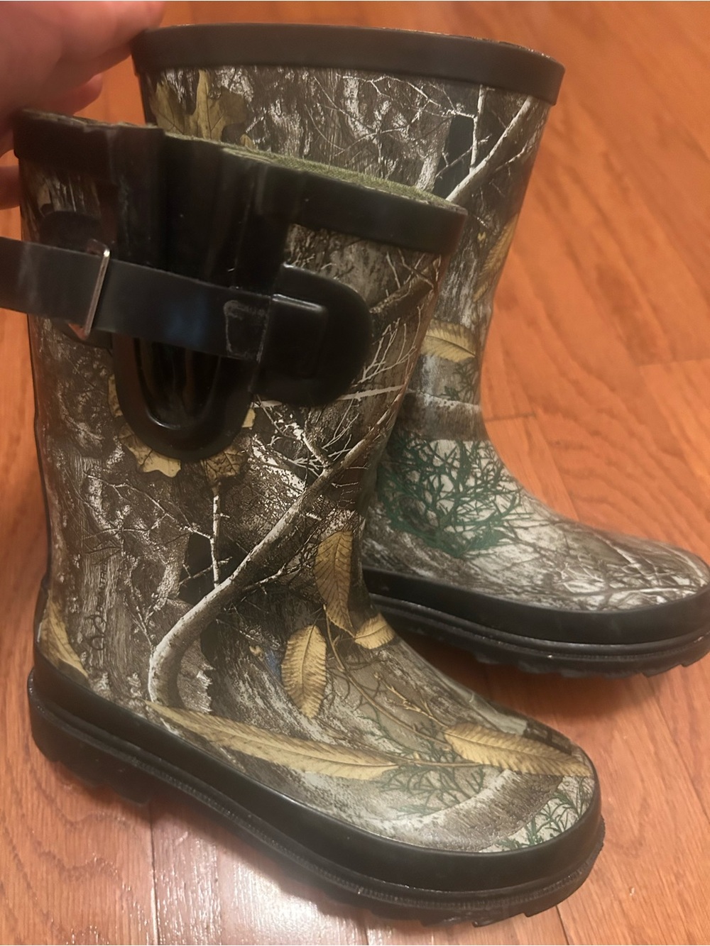 Magellan Outdoors Kids Camouflage Rain Boots - Brown/Green